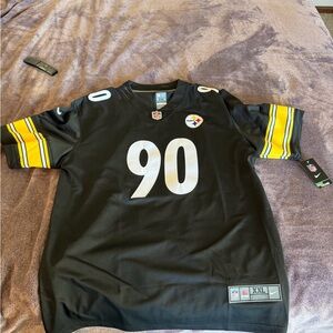New With Tags Men’s XXL Watts 90 Nike NFL Embroidered Steelers Jersey